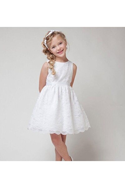 Yolka clothing Rochie din dantela alba copii