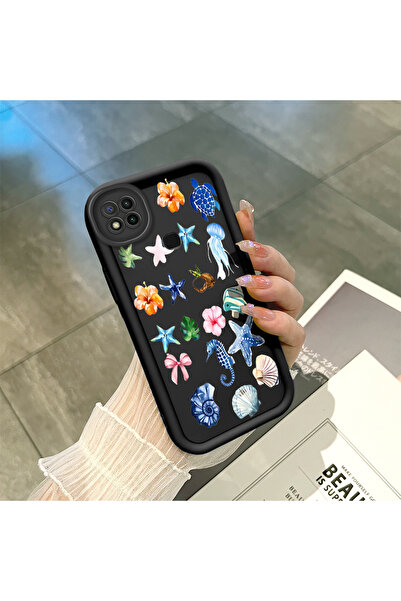 ucuc Redmi 9C/10A Uyumlu Siyah Silikon Kılıf Darbeye Dayanıklı Kamera Korumalı