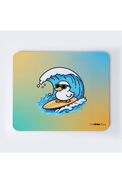 The Mousepad Story. لوحة ماوس على شكل بطة راكضة على الأمواج