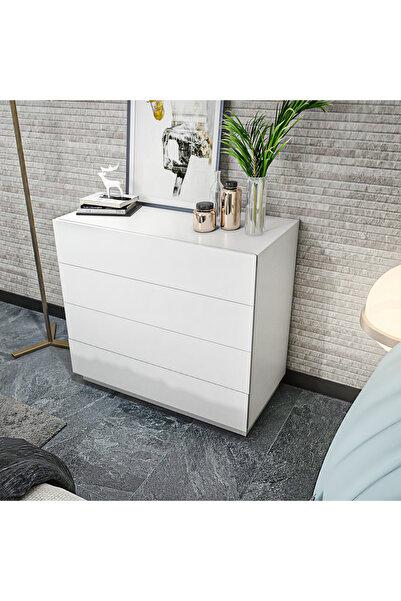 Decorotika LİNES ŞİFONYER BEYAZ