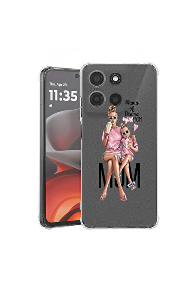 bestcase Husă Antișoc pentru Motorola Moto G77 / G67, Mamă de fete, Mamă de d...