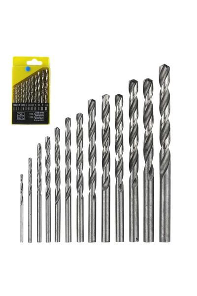 Choice1 Silver 【WR】13Pcs 1.5mm-6.5mm Twists Drill Bit Set Metric Drill Kit Wo...