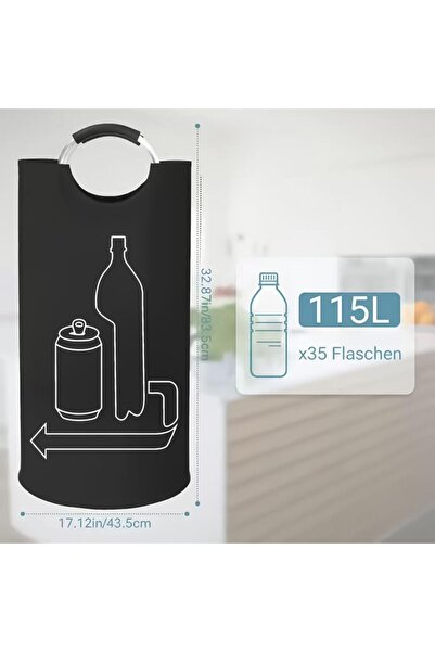 Choice Black Deposit Bottles Container Large Capacity Storage Bags with Handl...