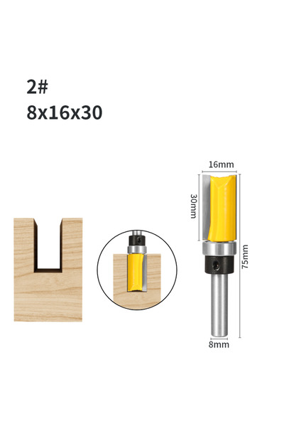 Choice3 8x16x30 8MM Shank D16/19MM Pattern Bit Router Bits Woodworking Millin...