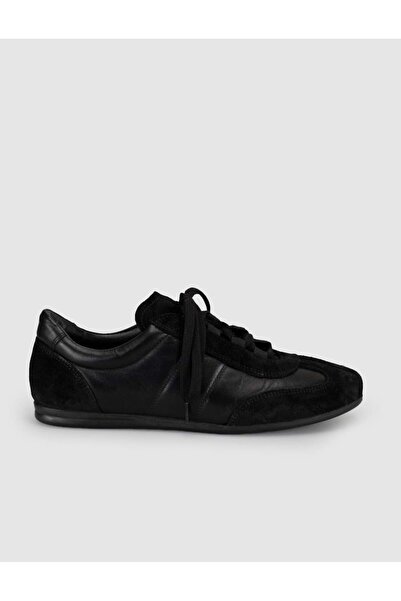 Cabani Genuine Leather Black Suede Women's Sneaker Shoes
