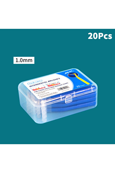 choice2 Blue 【AD】20Pcs/box L Shape Push-Pull Interdental Brush Orthodontic To...