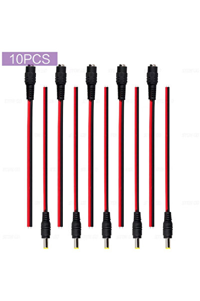 Choice 10PCS 10/20PCS 12V Dc Connectors Male Female Jack Cable Wire Line Adap...