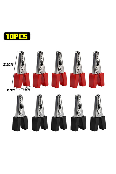 Choice4 10PCS Insulated Alligator Clips Heavy Duty Electrical Circuit Testing...