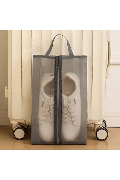 Choice1 1PC Grey Dustproof Portable Outdoor Mesh Shoe Bag Breathable Lightwei...