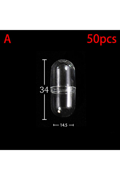 Choice A 50Pcs Transparent Mini Empty Plastic Balls Capsule Toys Surprise Bal...