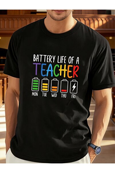 yiou trendy clothing Men's Teacher Letter Print T-shirt