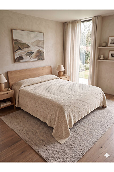 DOUX HOME غطاء سرير تريكو من GÜLTEN مقاس 220 × 240