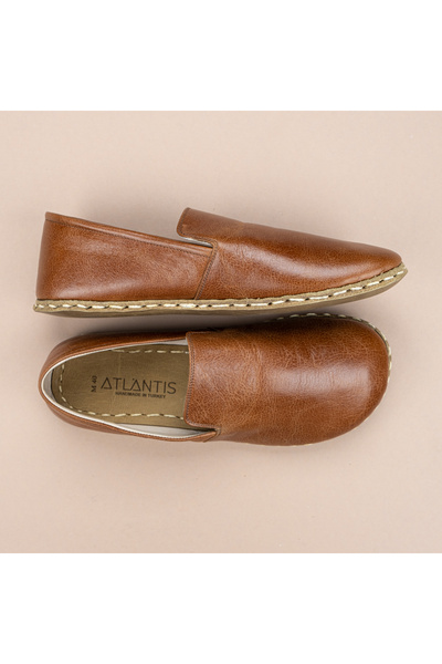 atlantishandmade Kadın Kahverengi Barefoot Deri Günlük Ayakkabı