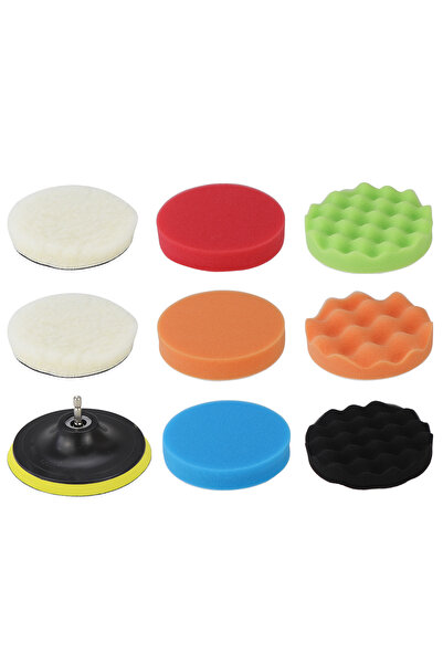 Choice 5 inches Orange 9cs 125mm Auto Beauty Car Polishing Kit - Sponge Polis...