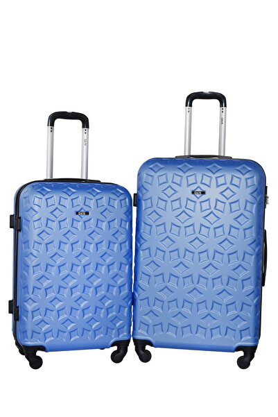 KTMC 2-Piece ABS Luggage Set 24/28 inches Checked Suitcases, KTMC-9191 Sky Blue