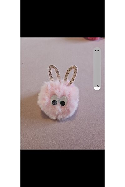 NO BRAND Pink Plush Keychain with Bunny Ears, Bag Decoration