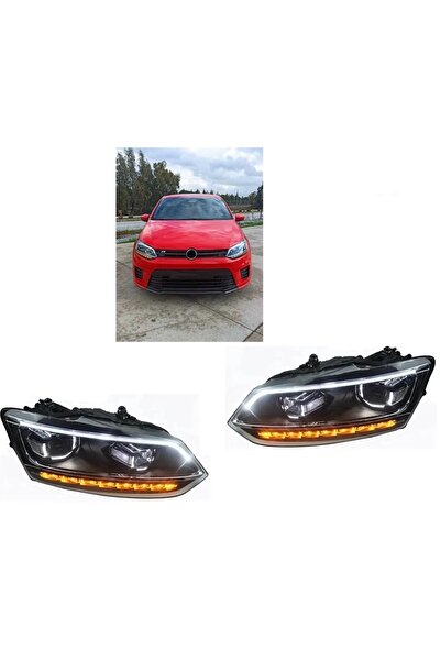X POWER TUNİNG vw polo 6j 2014.2018 uyumlu b8 dizayn kayar sinyal led far