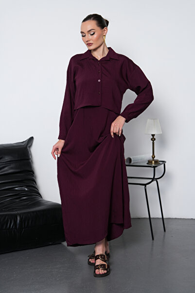 NAVY Set de două piese rochie cămașă