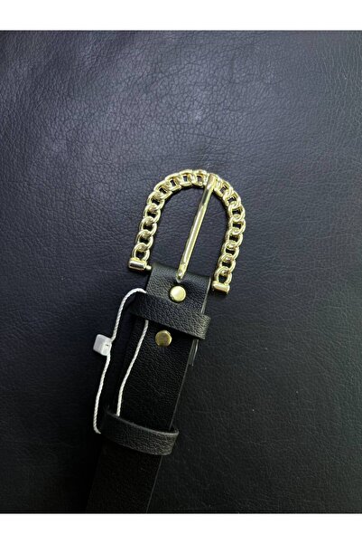 Zoula Women's Belt Gold Chain Patterned Buckle Faux Leather Belt Waist Belt C...