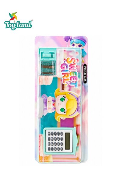 TOY LAND Cute Girl Pencil Box with Calculator and Sharpener for Kids School S...