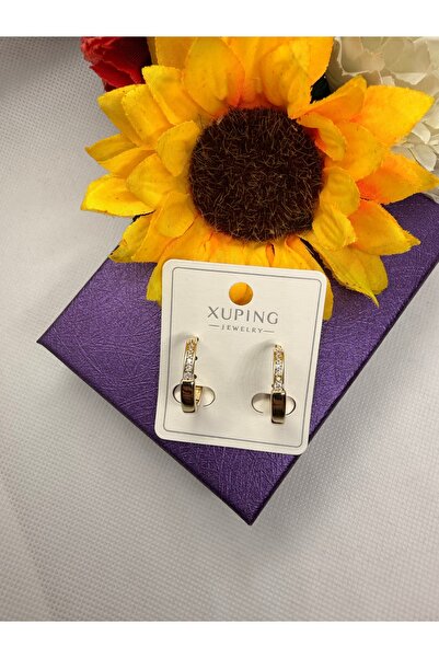 XUPING JEWELRY XUPİNG KUYUMCU SERİ 14K RENGİ VİNTAGE ÇELİK KÜPE