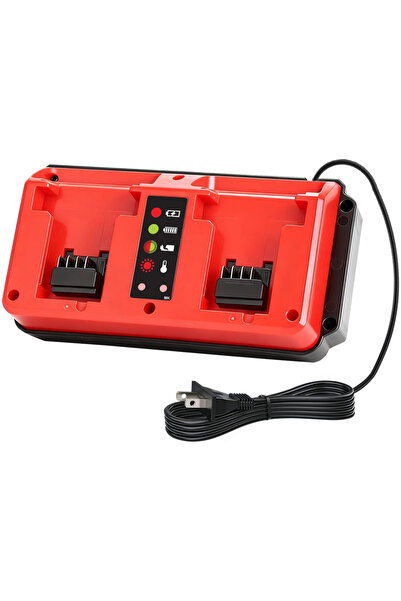 Choice1 EU 18V Battery Dual Charger Station 2 Port Compatible with Milwaukee ...