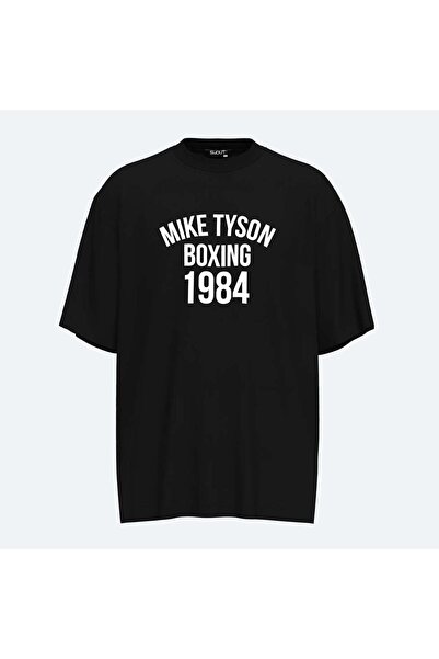 Shout Oversize Mike Tyson Boxing 1984 Black Unisex T-Shirt