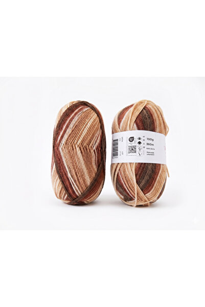 novasdepo Batik Coffee Shades Melange Knitting Yarn Blanket, Shawl, Sweater, ...