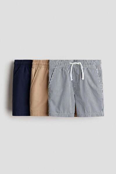 H&M 3-pack cotton shorts