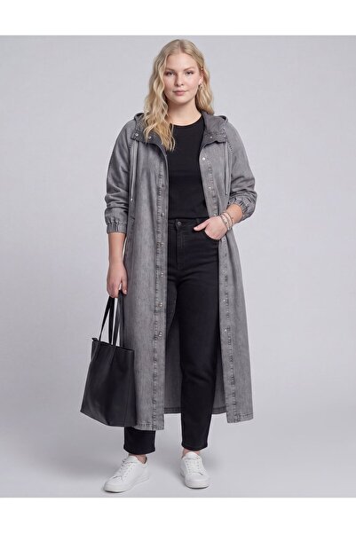 Kayra Kapüşon Detaylı Denim Giy Çık Antrasit