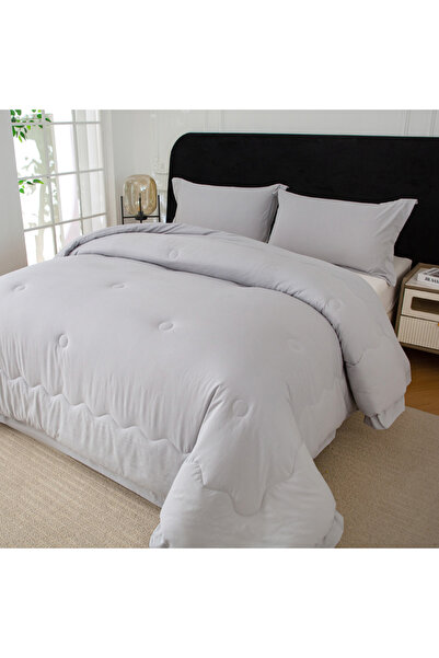 Bleco All-Season Silky-Soft Solid Color 4-Piece Bedding Set