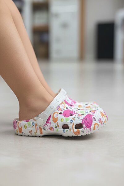 enoch Children's Anatomical Cross Slippers with Colorful Patterns and Cheerfu...