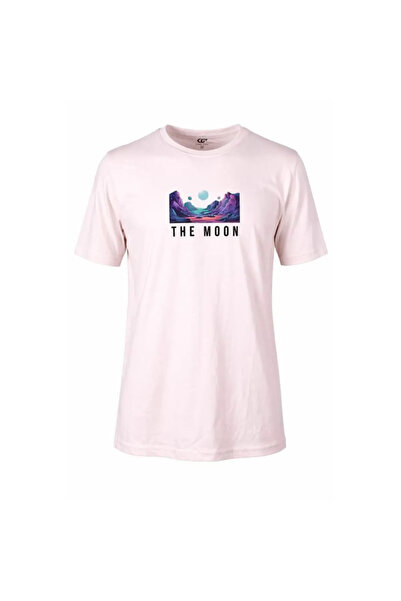 trender 26Y595000008 Stone Men's T-Shirt the Moon O Neck Printed