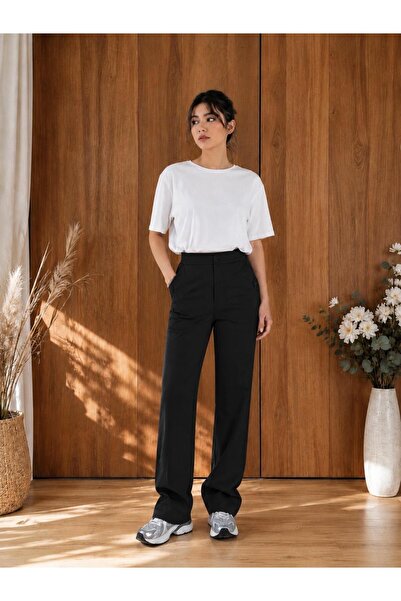 RESSHO High Waist Pocketed Polyviscon Palazzo Pants – Stylish Women's Trouser...