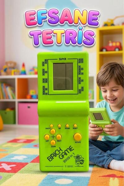 Tıfıl Toys Pilli Sesli 9 Butonlu 9999 in 1 Renkli Nostaljik Tetris Eğitici ve...