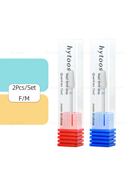 Choice1 2Pcs Set HYTOOS Large Conical Round Top Diamond Nail Drill Bits 3/32'...