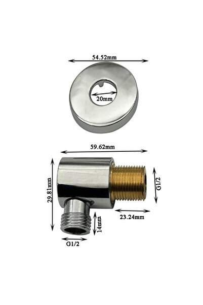 Choice Chrome Bourdillat Wall Round Mounted Supply Elbow, Wall Elbow for Hand...
