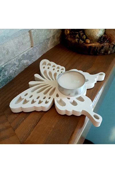 CREATIVITATEPLUS Decoratiune din ipsos suport lumanare model Fluture M12, 11x...