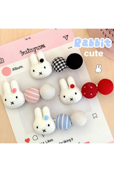 choice2 4 Styles One Each 1/4 Pcs Cute Cartoon Miffy Rabbit Hair Clip Versati...