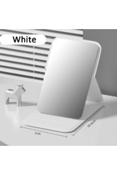 Choice 1pc WHITE C3836A Solid Color PU Leather Portable Foldable Makeup Mirro...