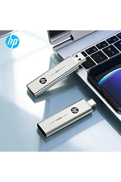 Choice1 فلاش درايف HP معدني بسعة 128 جيجابايت، USB 3.2 نوع C بواجهة مزدوجة، ذ...