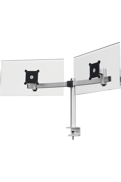 Durable PRO 2-Month Monitor Mount Silver Table Clamp