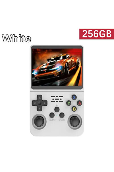 Choice5 White-256GB 256G Open Source R36S Retro Game Console - 3.5" IPS Porta...