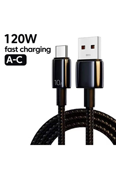 Choice4 كابل بيانات مستقيم بطول 1 متر، كابل شحن سريع USB بقوة 120 واط، كابل ش...