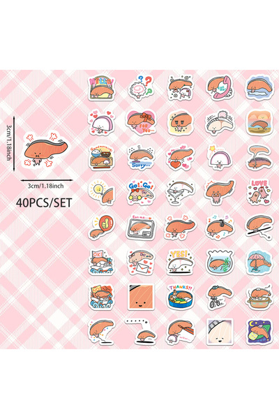 Choice 6X5.2X0.5CM DJ-532 40 Pcs Cartoon KIRIMIchan Stickers Laptop Graffiti ...