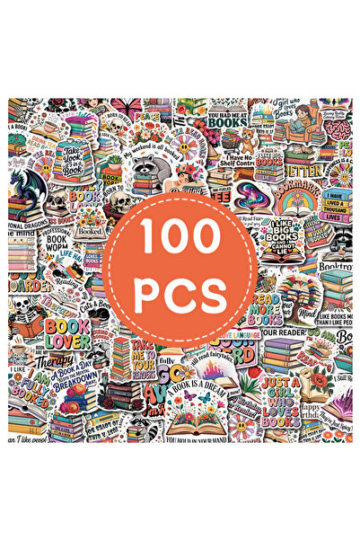 Choice 100 قطعة ملصقات كتب لجهاز كيندل، حزمة ملصقات ملهمة للقراءة والكتب