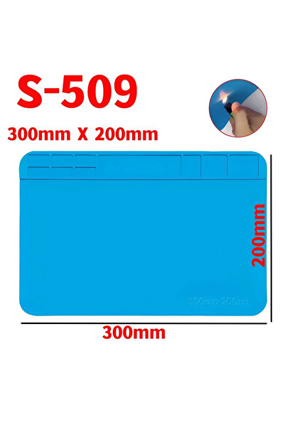 Choice S-509 300 × 200 مم مقاوم للحرارة ESD 932 ℉   بساط لحام، أدوات عمل، طقم...