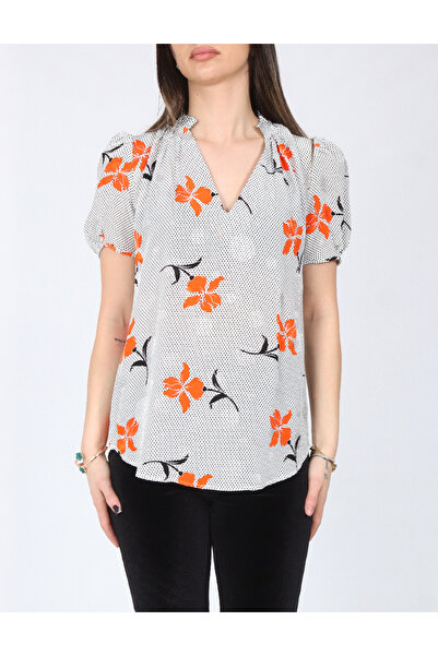 Evendi Blouse, White/Black