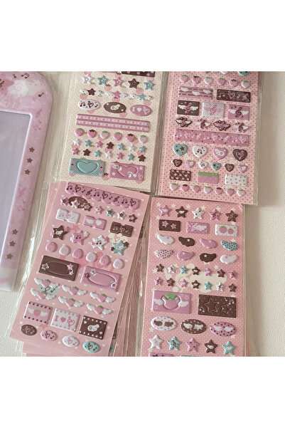 Choice 4 pcs mixed design Original 3D Puffy Bubble Stickers Soft Fluffy Music...
