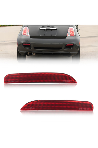 Choice1 Red Lens 2Pcs Rear Bumper Reflectors Tail Light Rear Light Covers For...